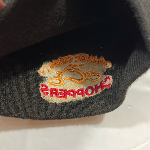 Orange County choppers BLACK BIKER KNIT HAT OCC BEANIE ORANGE MOTORCYCLE MOTO OS - Picture 3 of 10